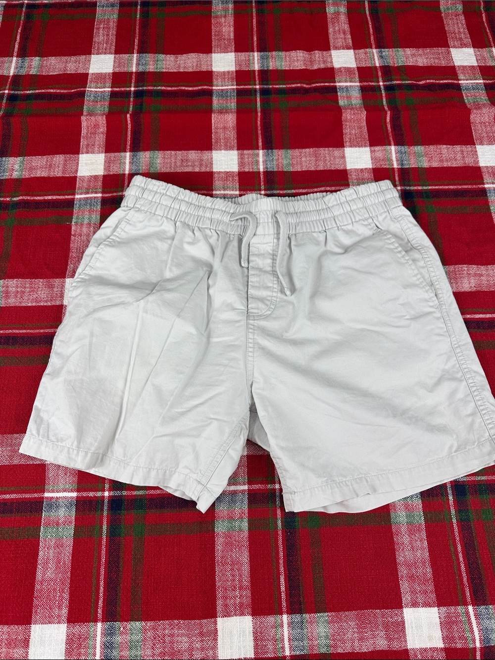 H&M Light Gray Elastic-Waist Men's Casual Shorts